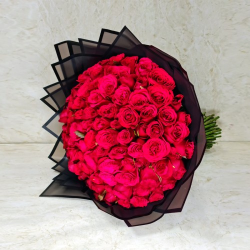 New Year 100 Roses Bouquet