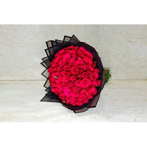 New Year 100 Roses Bouquet
