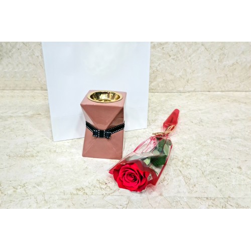 Red Rose And Incense Burner