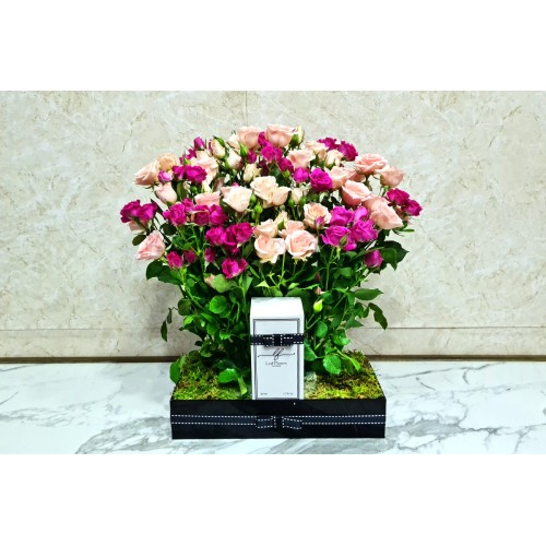 Flowers Tray With Perfume