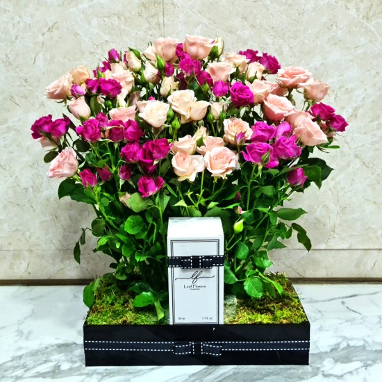 Flowers Tray With Perfume