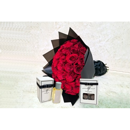 40 Roses Red Bouquet With Gifts