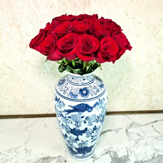 Iranian Vase with Red Roses 25
