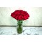Clear Vase with Red Rose 25