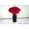 Black and Gold Vase with Red Rose 25