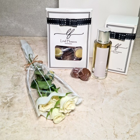 Single Baby Rose White With Gifts Single Baby Rose White With Gifts