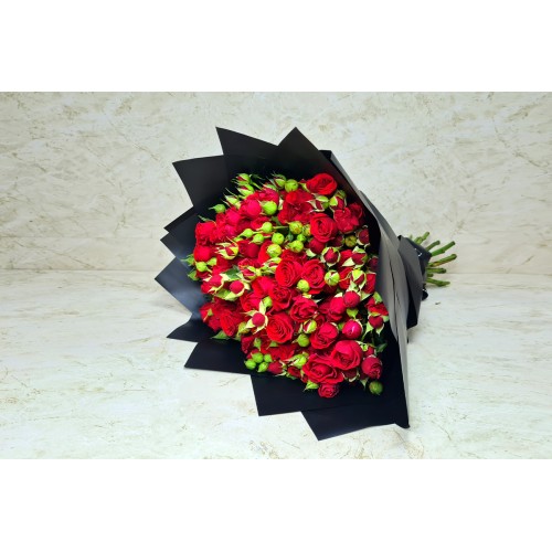 Red Baby Rose Hand Bouquet 2