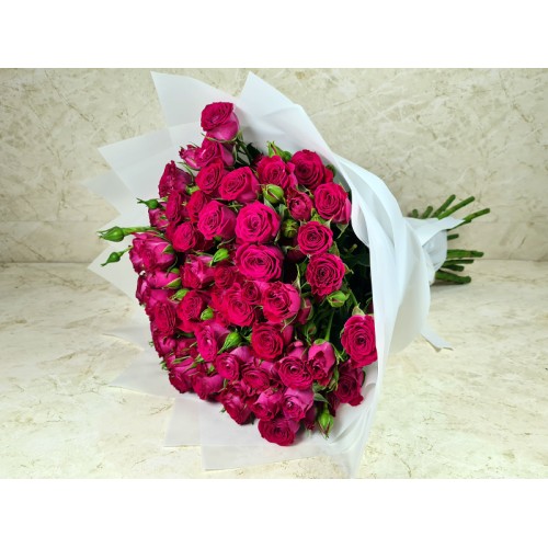 Dark Pink Baby Rose Hand Bouquet 2