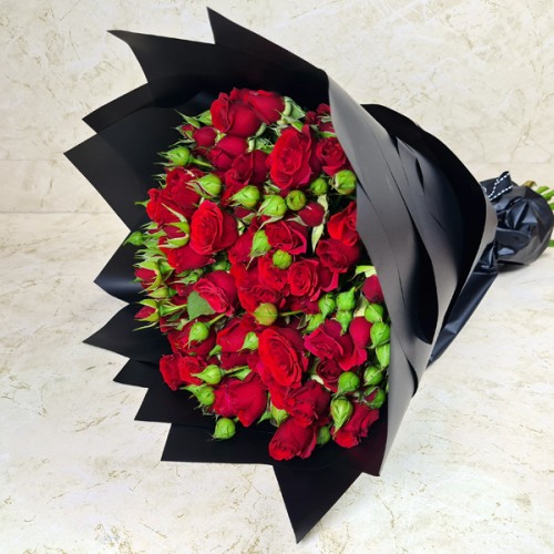 Red Baby Rose Hand Bouquet 2