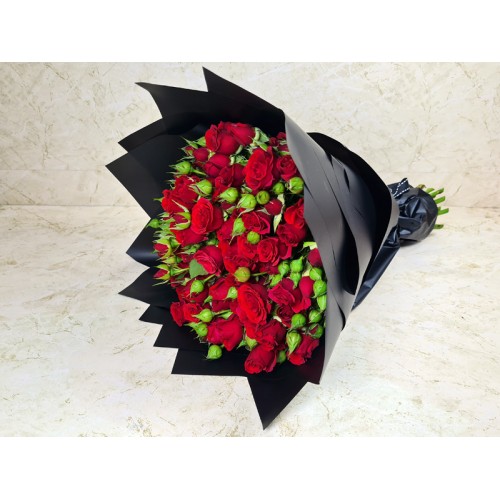 Red Baby Rose Hand Bouquet 2